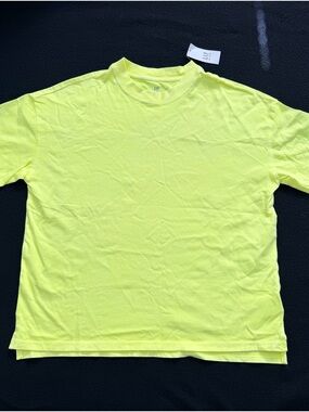 Men's Crewneck T-Shirt in Neon Yellow